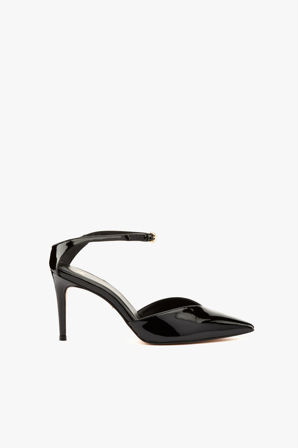 Slingback vernice nero