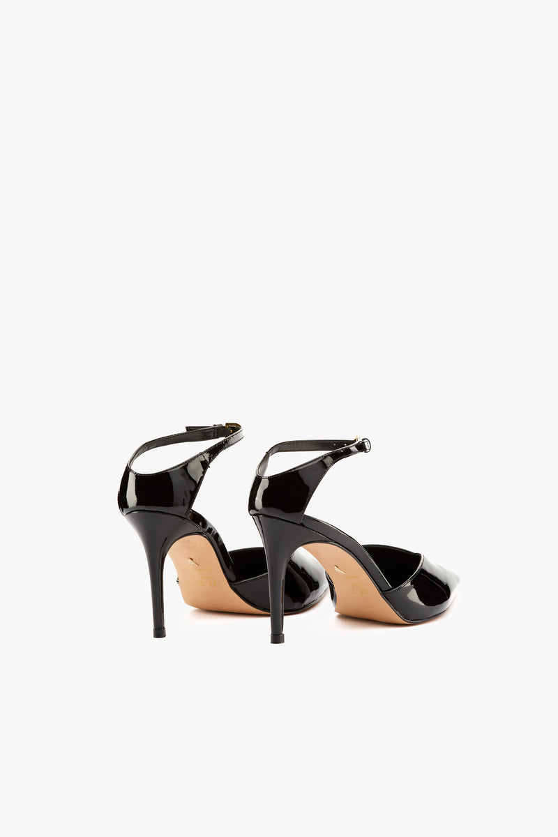Slingback vernice nero