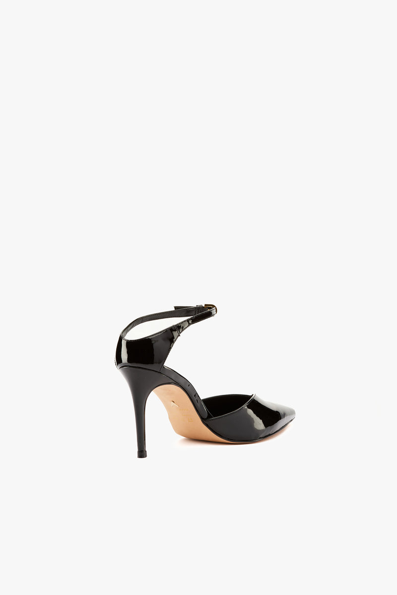 Slingback vernice nero