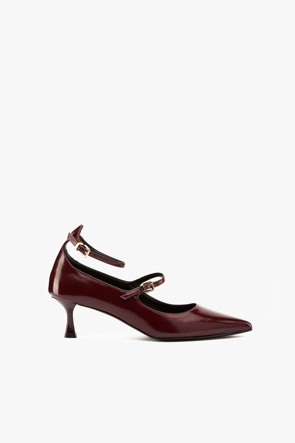 Décolleté cinturino bordeaux
