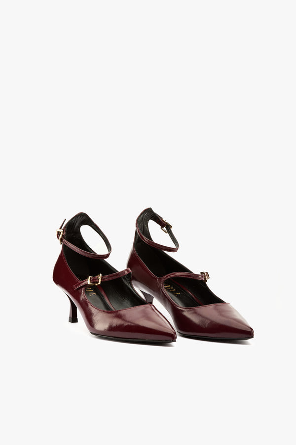 Décolleté cinturino bordeaux