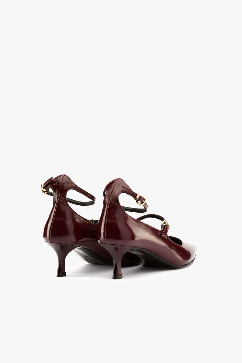 Décolleté cinturino bordeaux