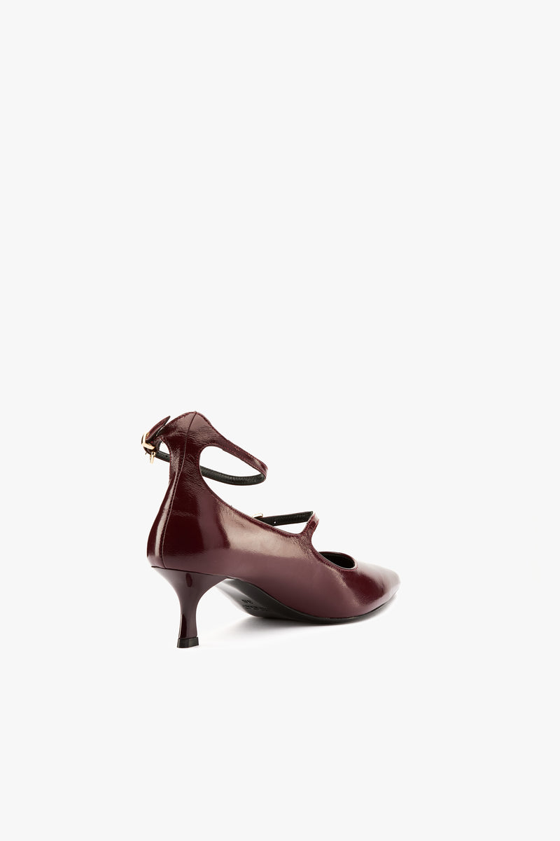 Décolleté cinturino bordeaux