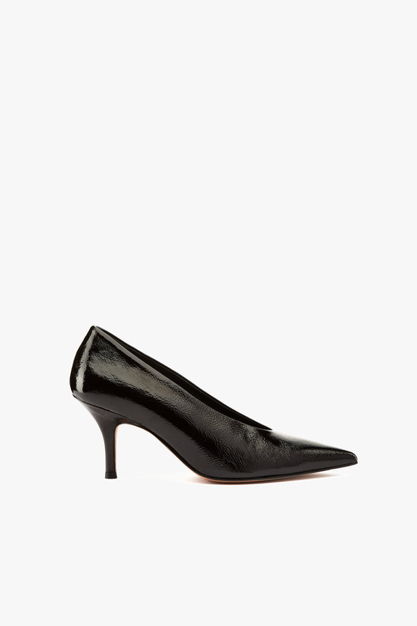 Décolleté finish vernice nero