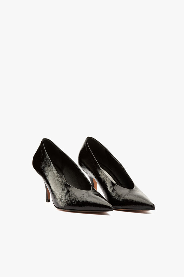 Décolleté finish vernice nero