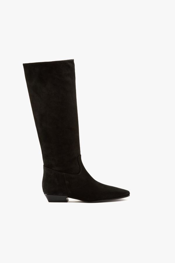 Stivale velour nero