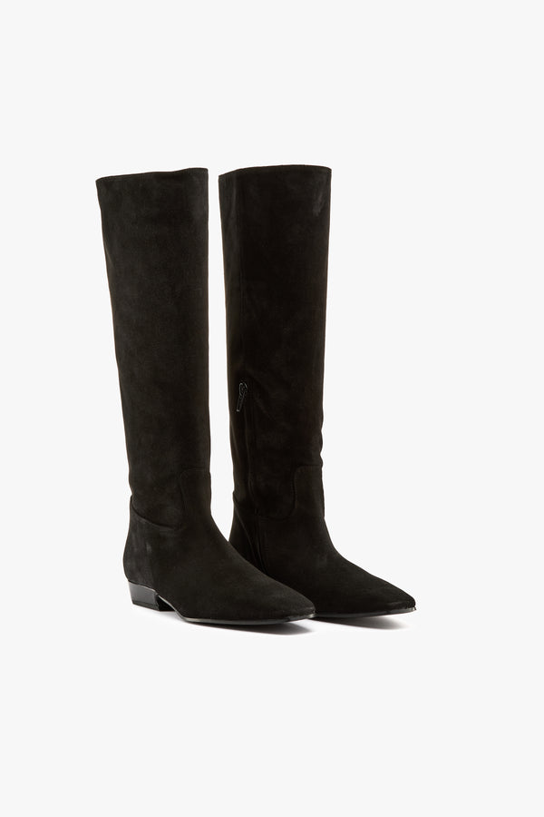 Stivale velour nero