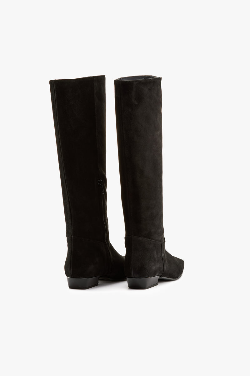 Stivale velour nero