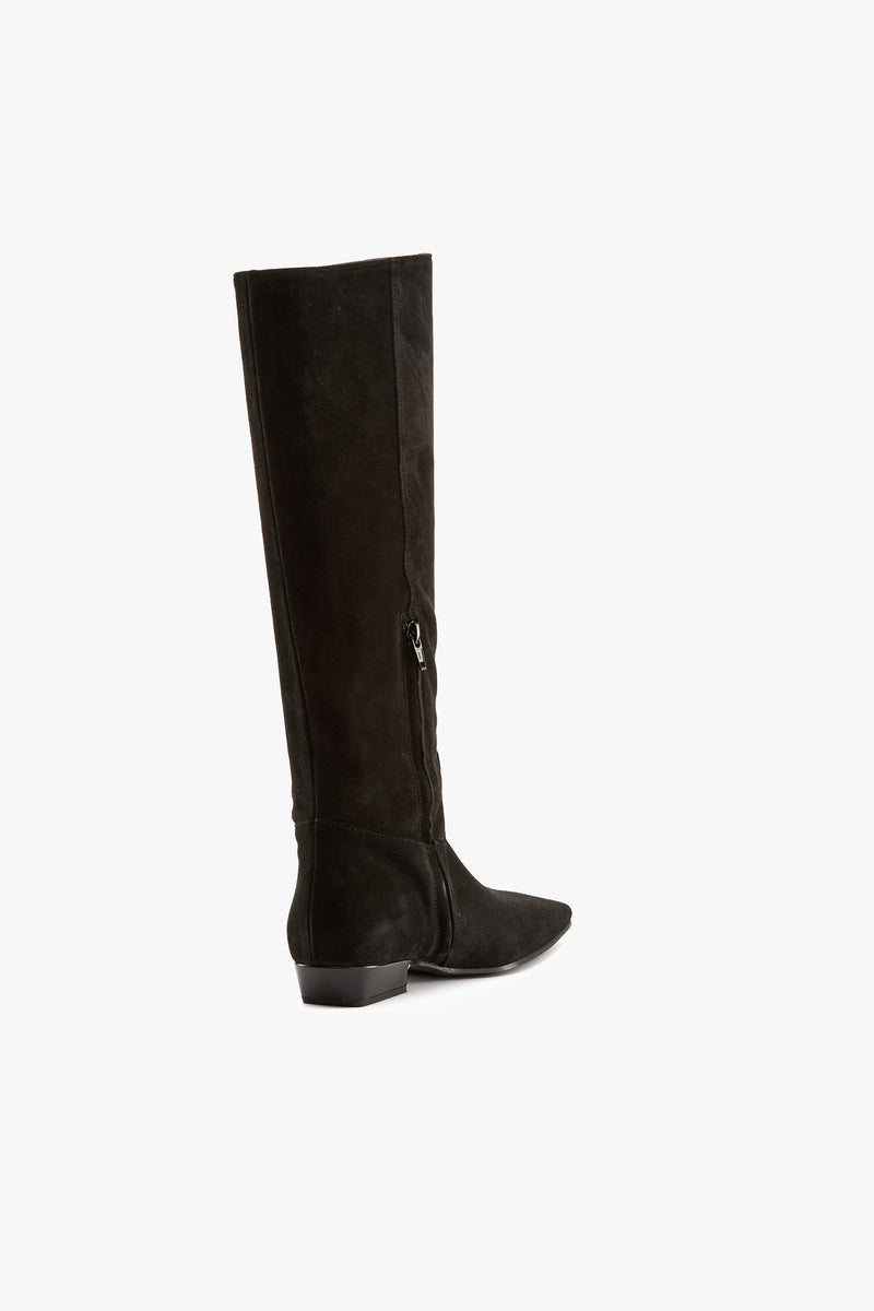 Stivale velour nero