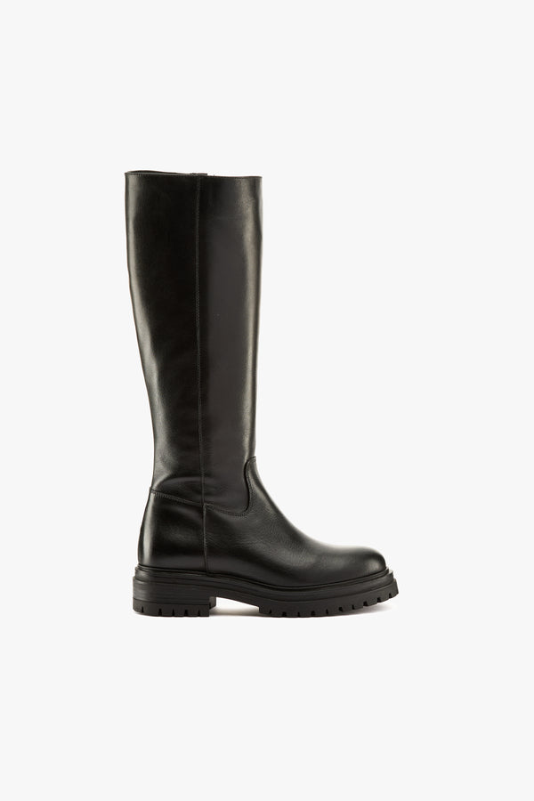 Stivale pelle nero