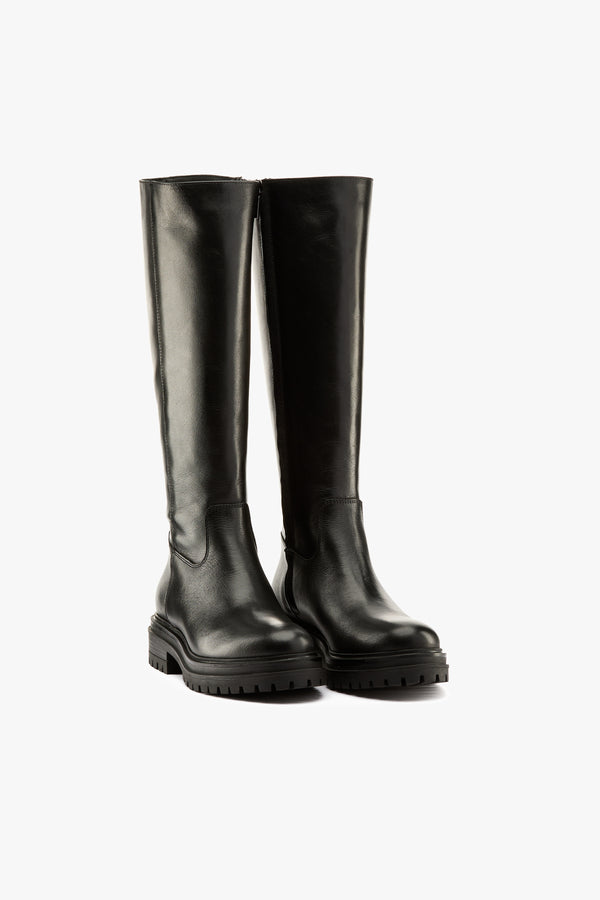 Stivale pelle nero