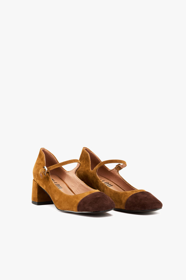 Décolleté Saiph tan&brown