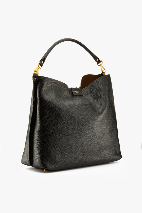 Borsa Aretha nero-castoro