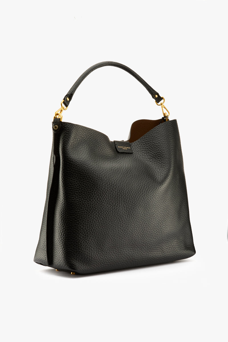 Borsa Aretha nero-castoro