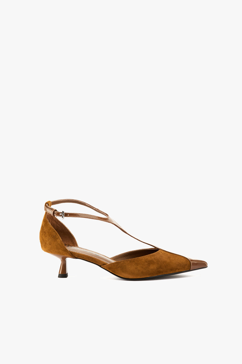 Décolleté Canna camoscio cuoio