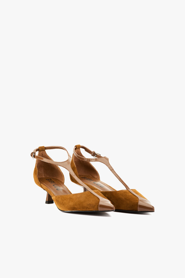 Décolleté Canna camoscio cuoio