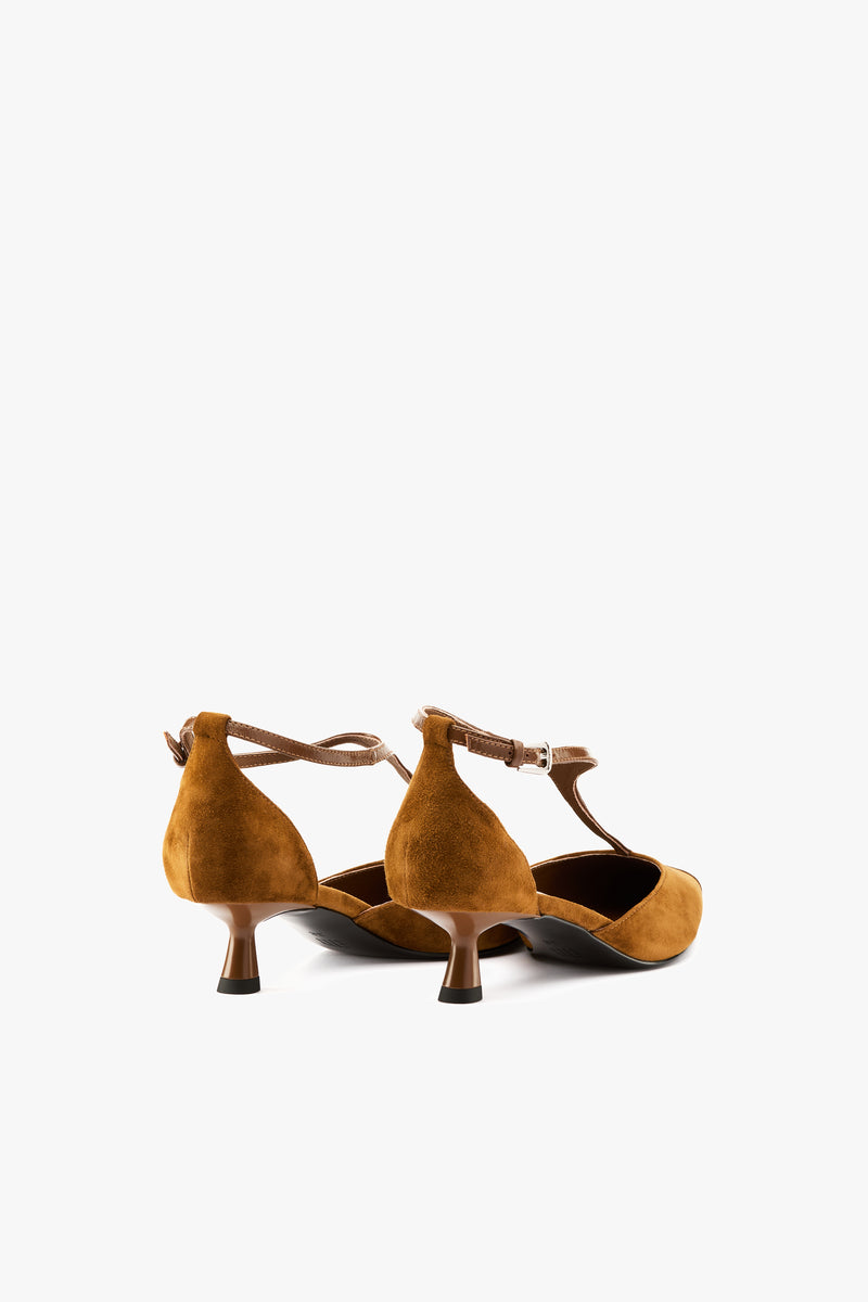 Décolleté Canna camoscio cuoio