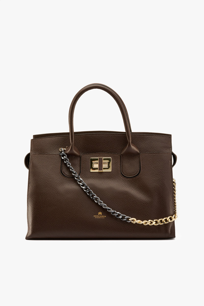Borsa Bella soft large cioccolato