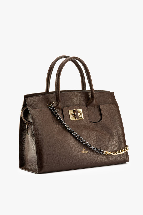 Borsa Bella soft large cioccolato