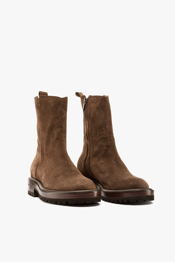 Stivaletto camoscio testa moro