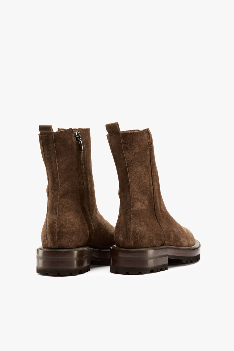 Stivaletto camoscio testa moro