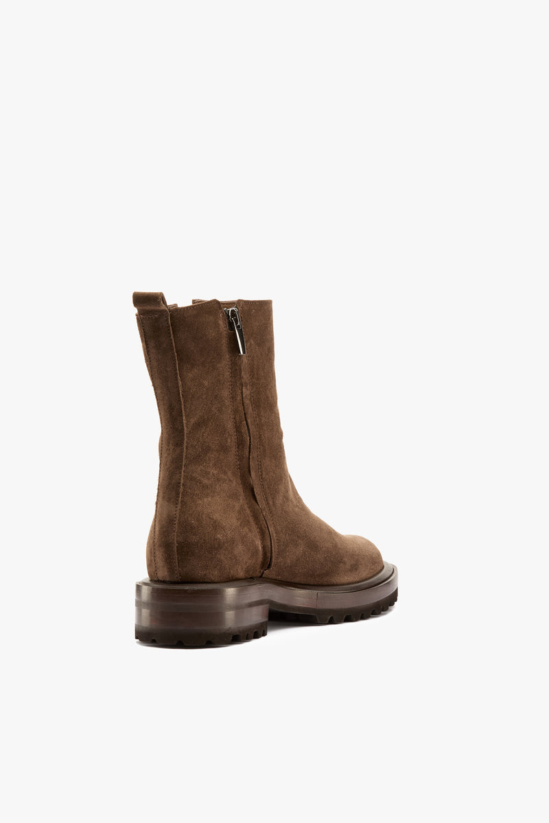 Stivaletto camoscio testa moro