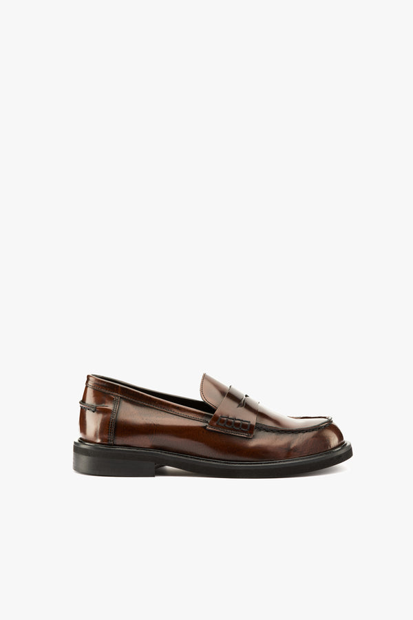 Mocassino abrasivato cognac