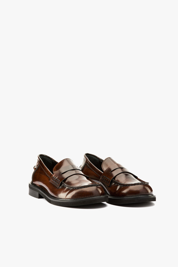Mocassino abrasivato cognac