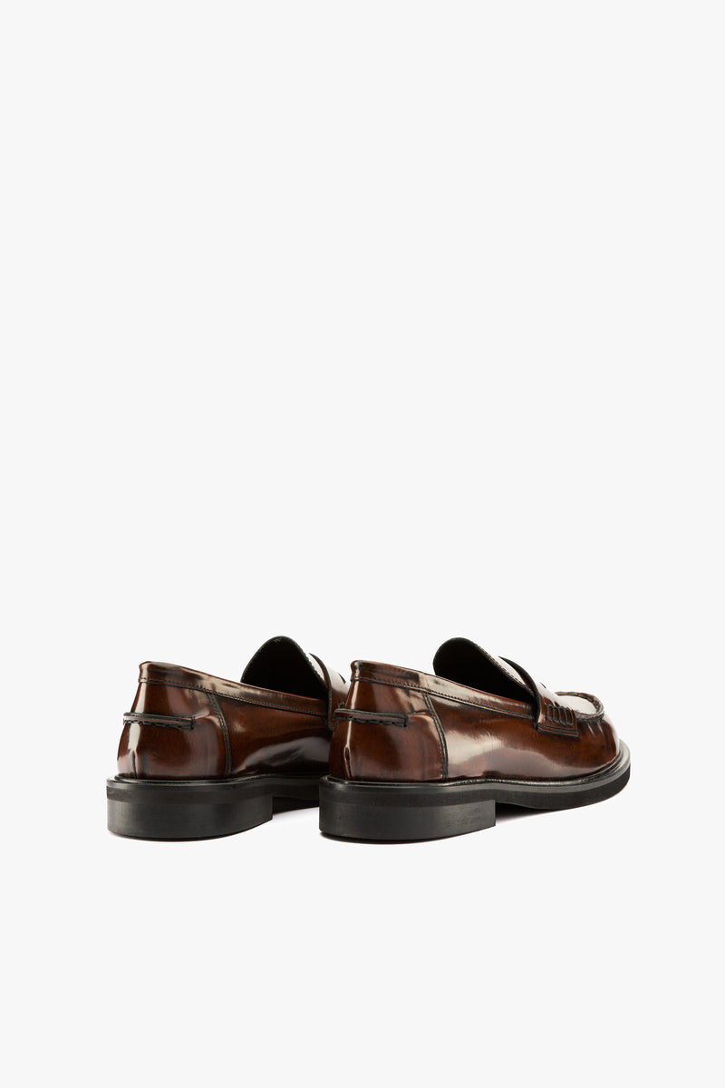 Mocassino abrasivato cognac