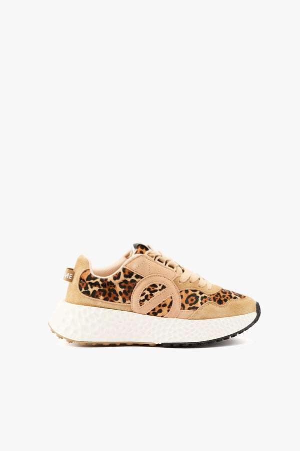 Sneaker Carter jogger nocciola/leopardato