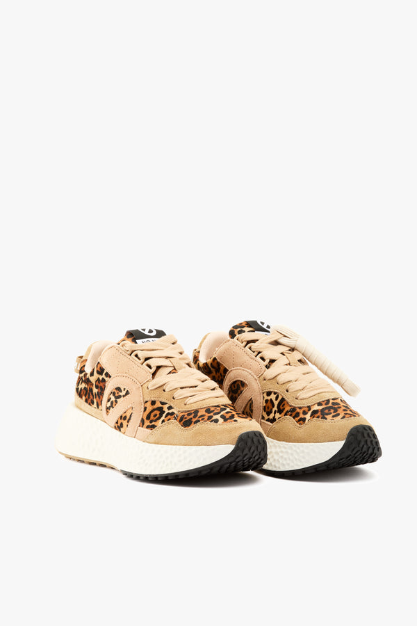 Sneaker Carter jogger nocciola/leopardato