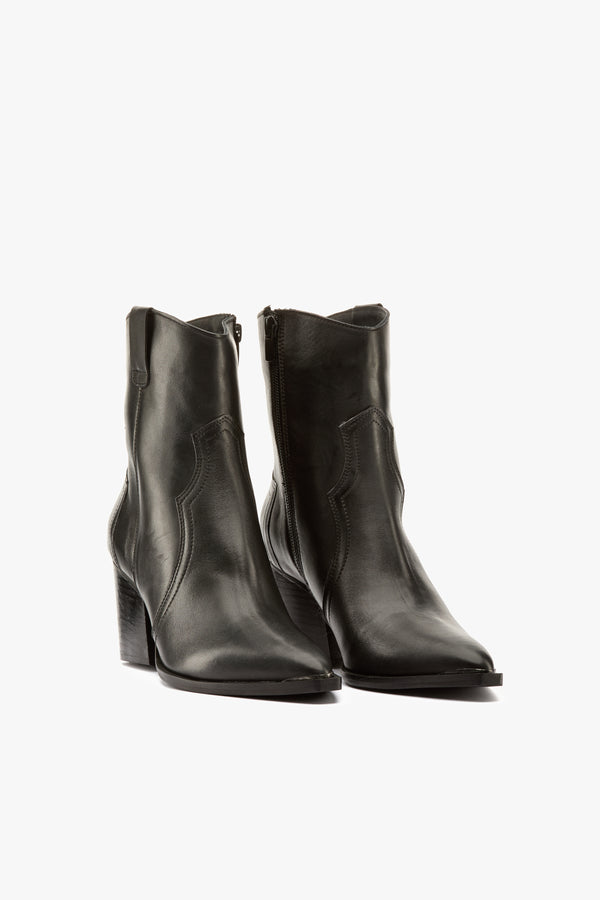 Stivaletto texano nero