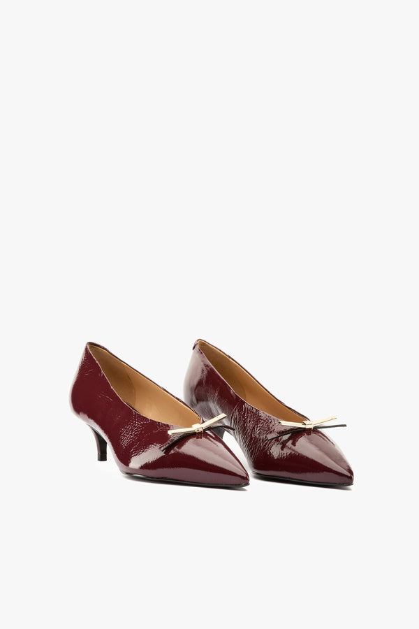 Décolleté glossy fiocco