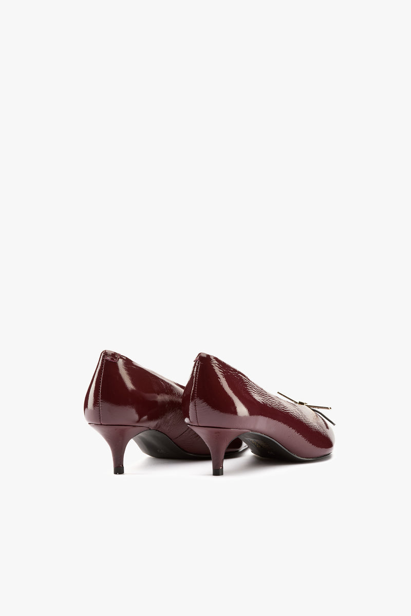Décolleté glossy fiocco