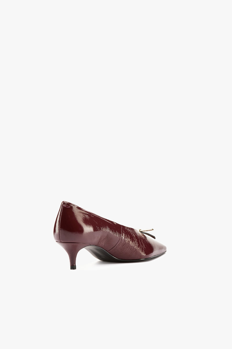 Décolleté glossy fiocco