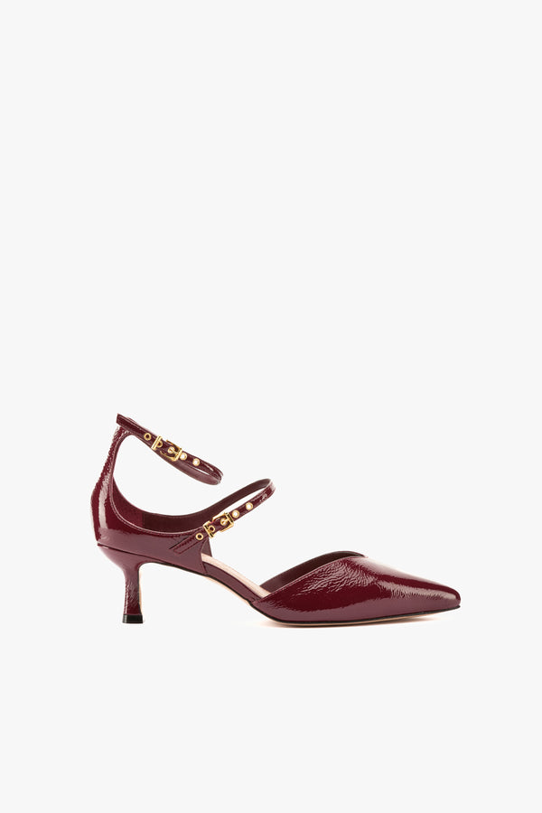 Décolleté cinturini bordeaux