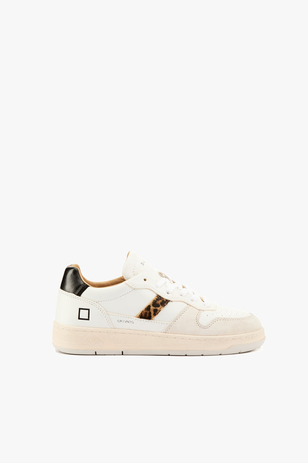 Sneaker Court 2.0 vintage calf white-leopard
