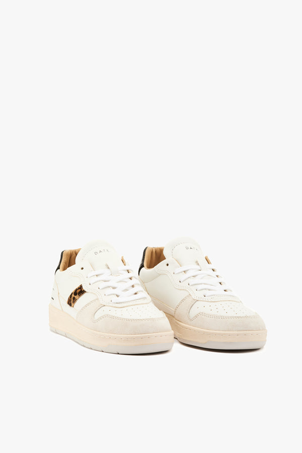 Sneaker Court 2.0 vintage calf white-leopard