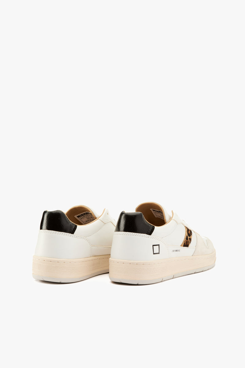 Sneaker Court 2.0 vintage calf white-leopard