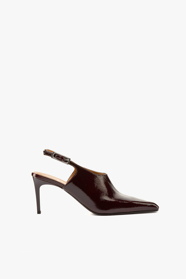 Slingback vernice bordeaux