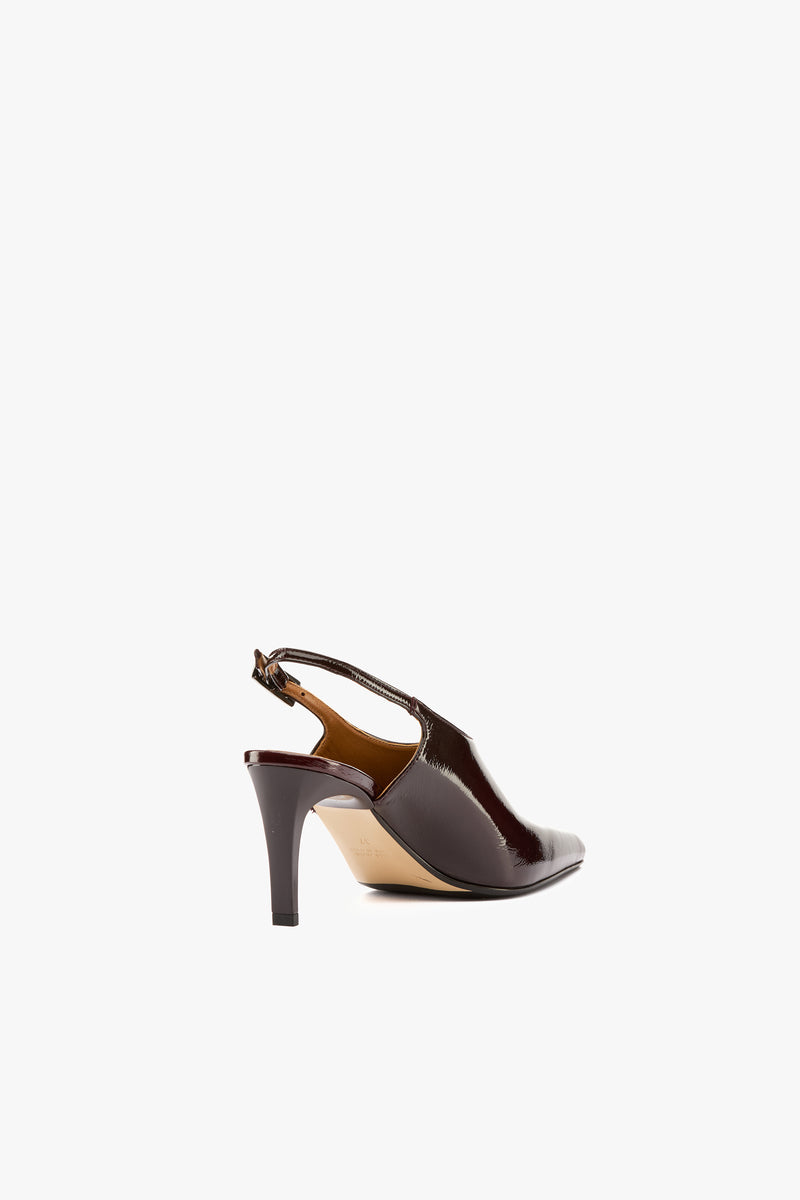 Slingback vernice bordeaux