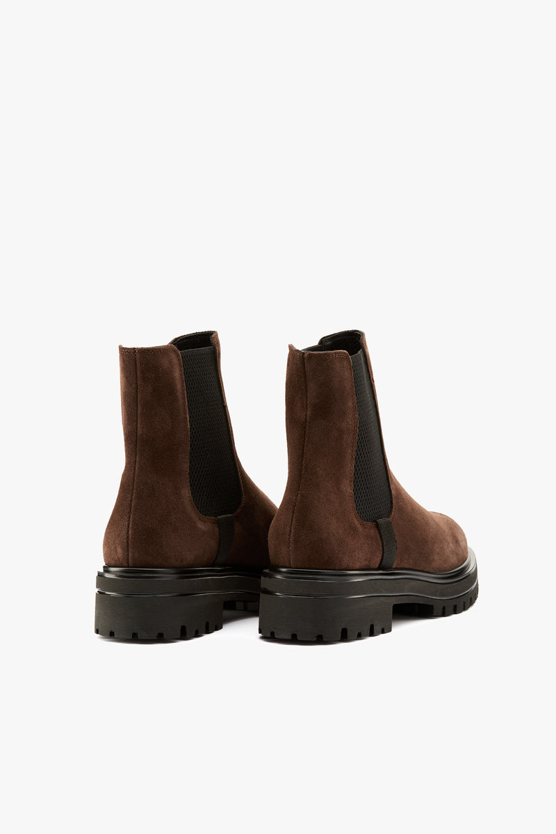 Stivaletto chelsea camoscio testa moro