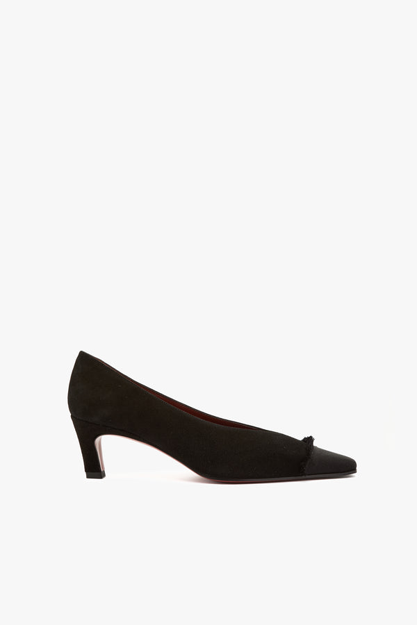 Décolleté Ava camoscio nero/grò
