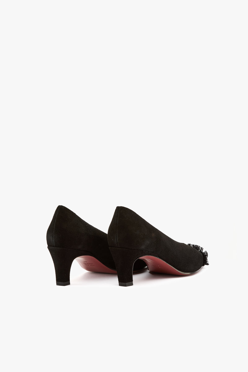 Décolleté Ava camoscio nero/grò