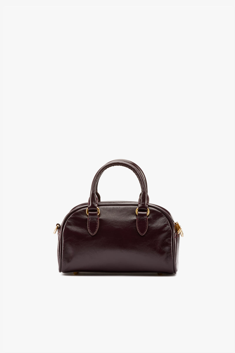 Borsa Rétro Bow small bordeaux