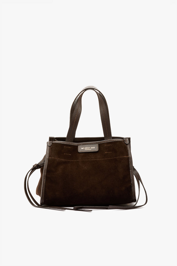 Borsa Diva small suede chocolate