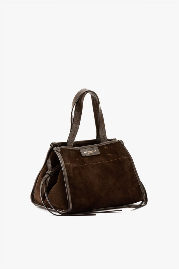Borsa Diva small suede chocolate
