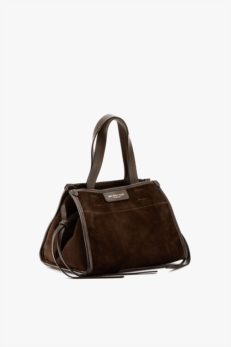 Borsa Diva small suede chocolate