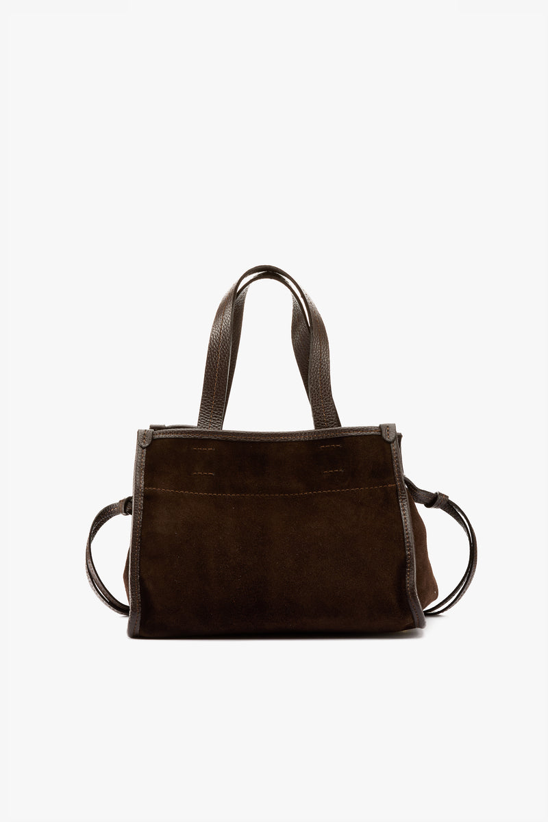Borsa Diva small suede chocolate