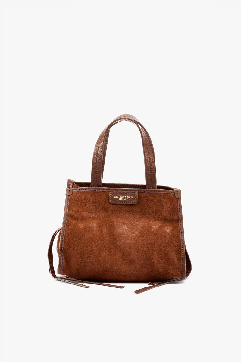 Borsa Diva small suede bruciato